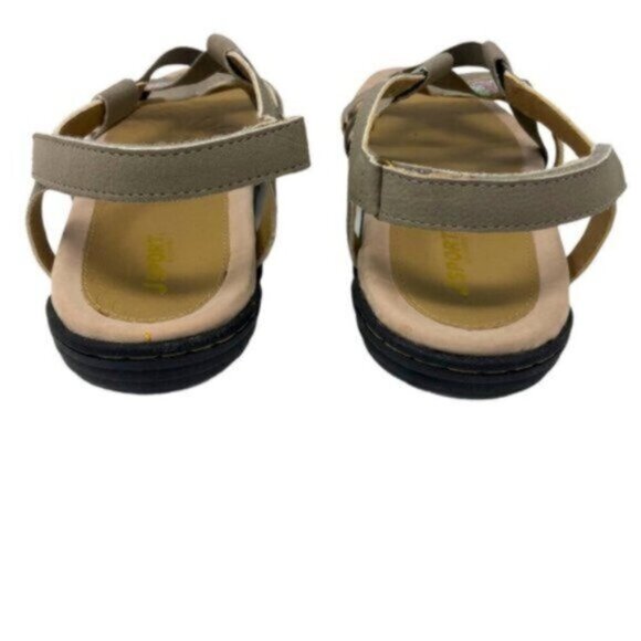 JSport | Tan with Flower Detail Velcro Closure Sandal Size 10 - Picture 4 of 12